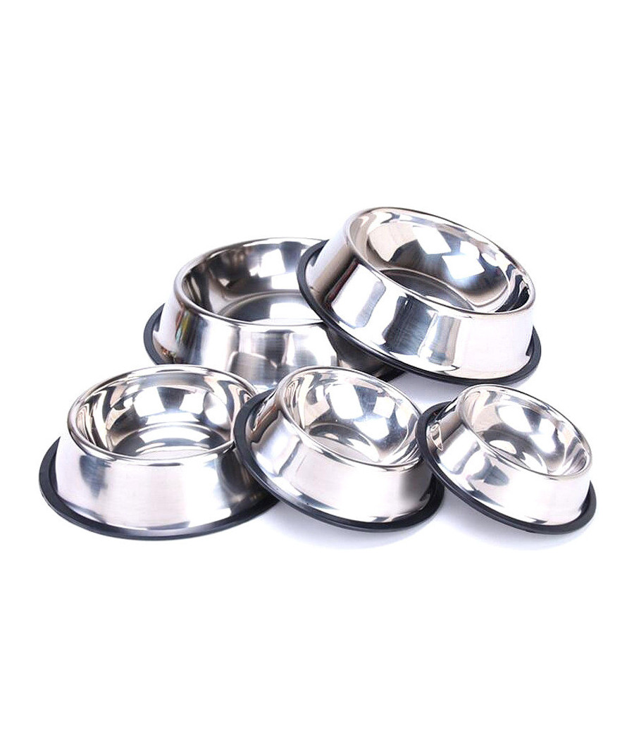 Comedero Antideslizante de Acero Inoxidable para Perro/Gato/Mascotas - Tamaños Variados -