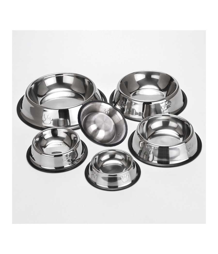 Comedero Antideslizante de Acero Inoxidable para Perro/Gato/Mascotas - Tamaños Variados -