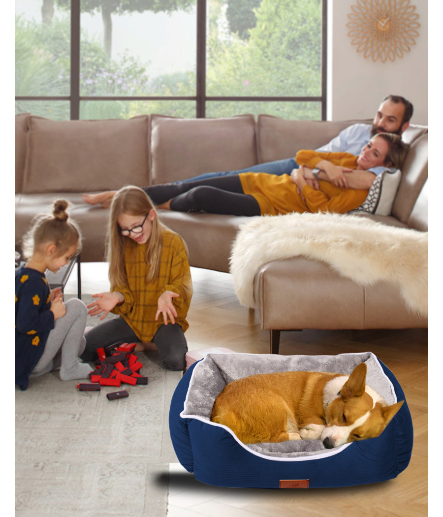 Cama de perro Azul