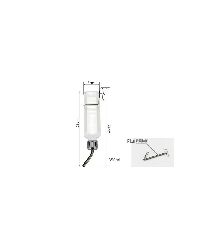 BEBEDERO DE HAMSTER Y CONEJO 350ml