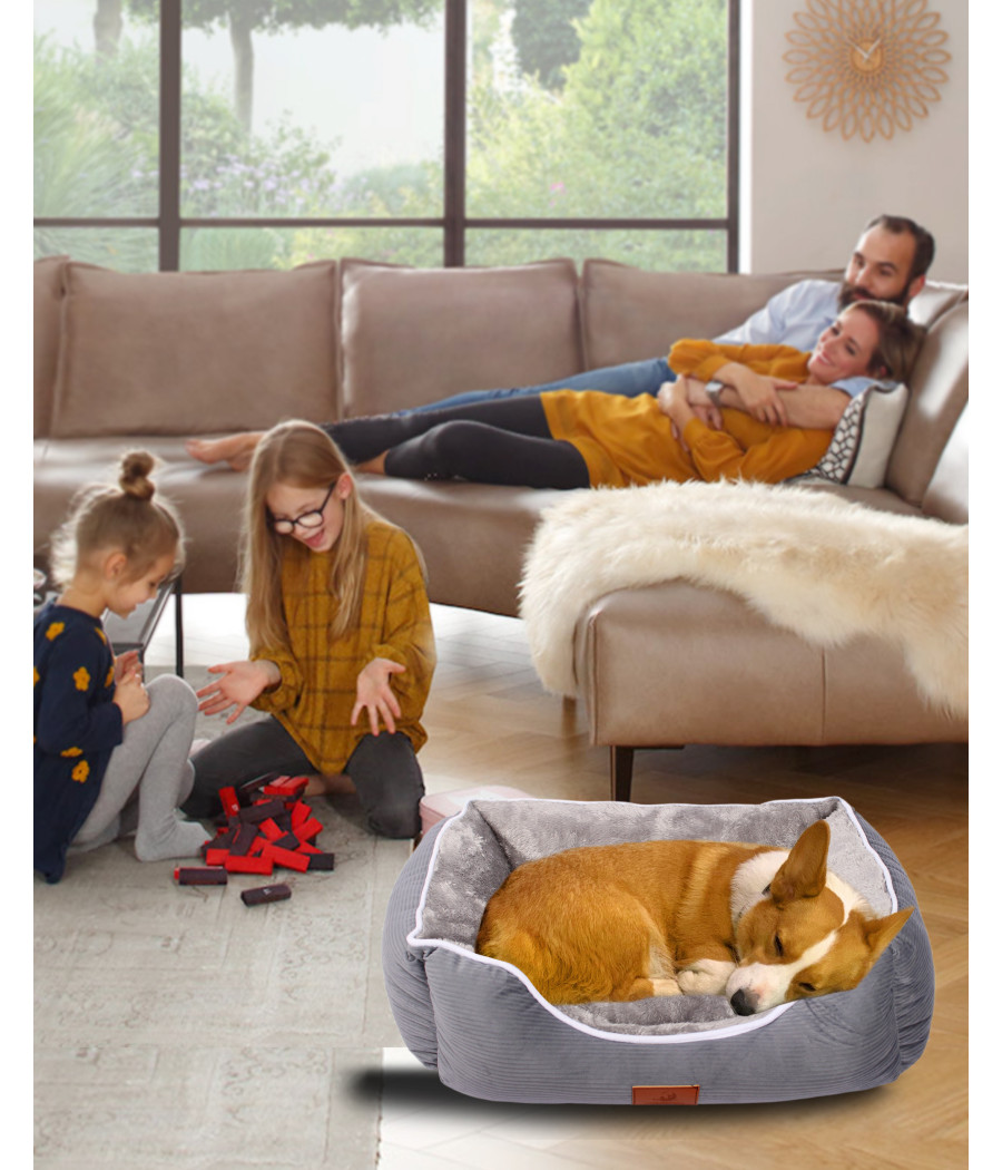 Cama de Perro Gris