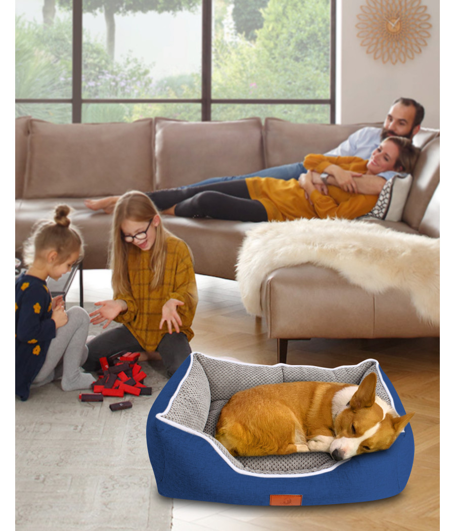 Cama de Perro Azul