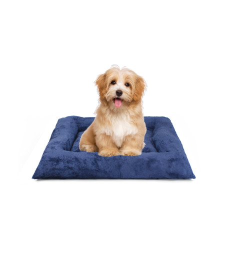 Colchoneta Rectangular de  Felpa Azul